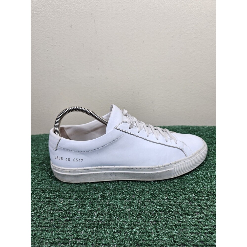 Woman by COMMON PROJECTS Original Achilles Low Confetti Shoes White Black Sz 9 - Picture 6 of 11
